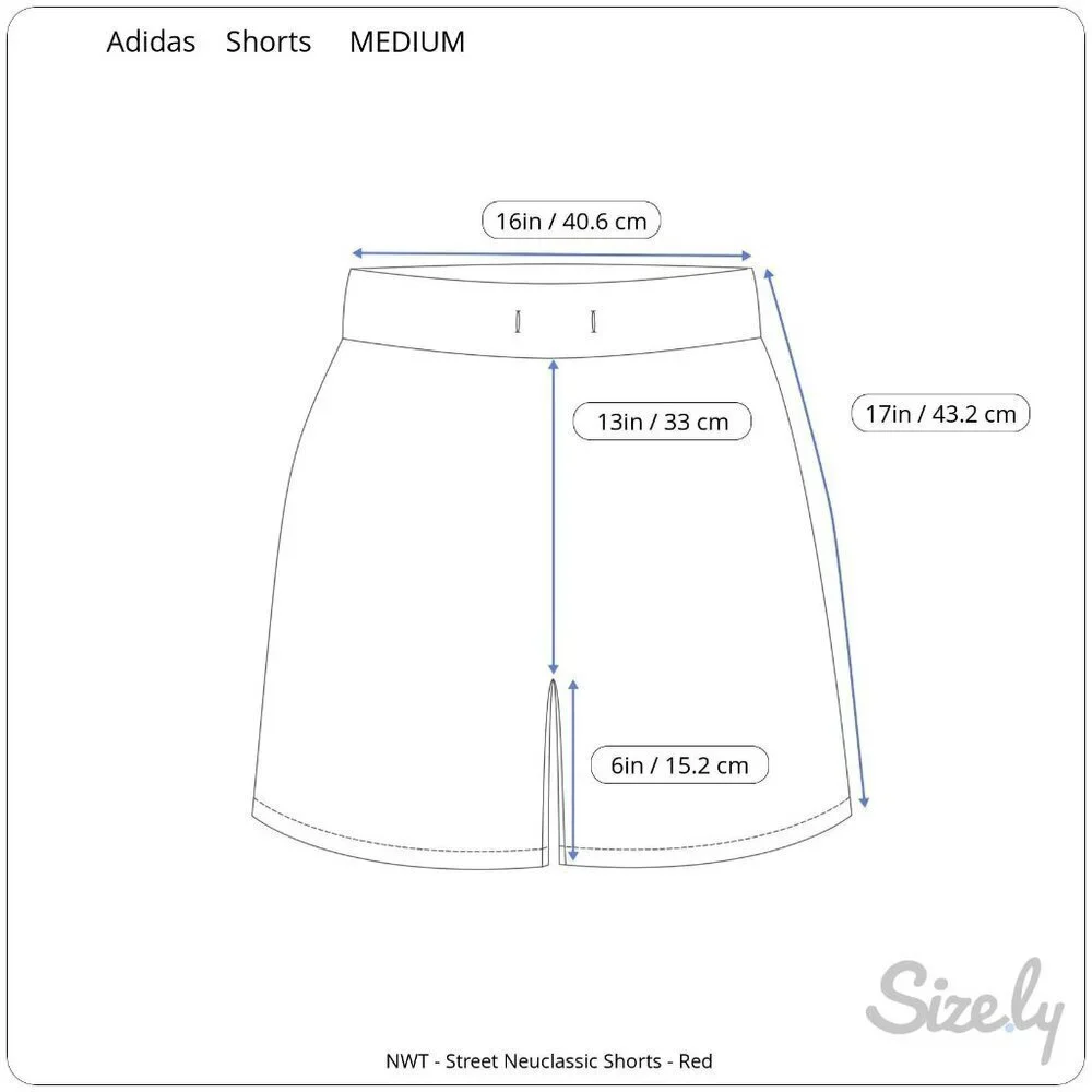 Adidas Neuclassic Red Striped Shorts Drawstring Waist Side Pockets NEW Medium